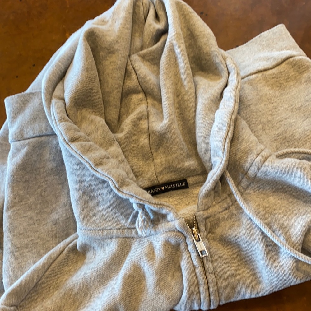 Brandy Melville gray zip up